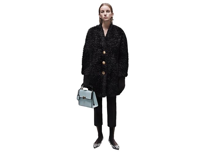 Abrigo Balenciaga Shearling T.36 Negro - vista 7