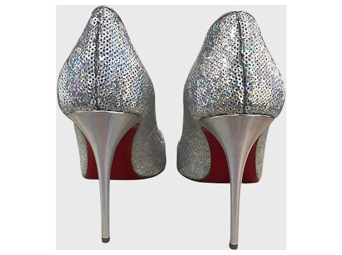 Pigalle Décolleté Christian Louboutin argento T.39 - vista 4