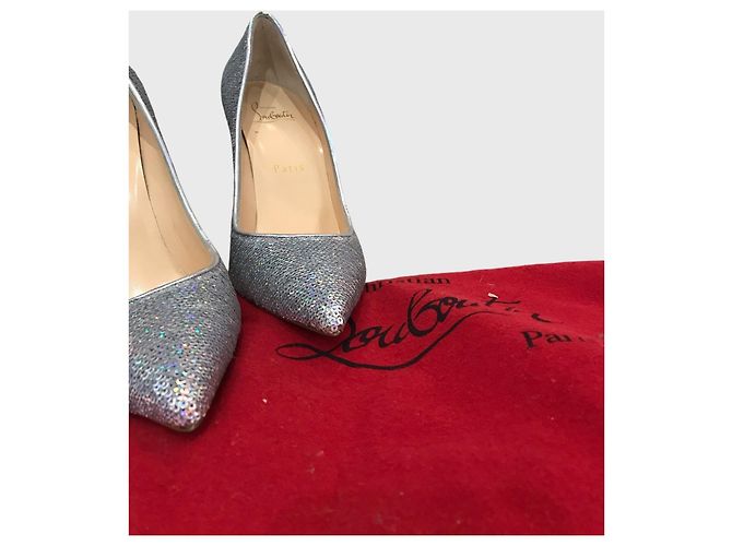 Pigalle Décolleté Christian Louboutin argento T.39 - vista 7