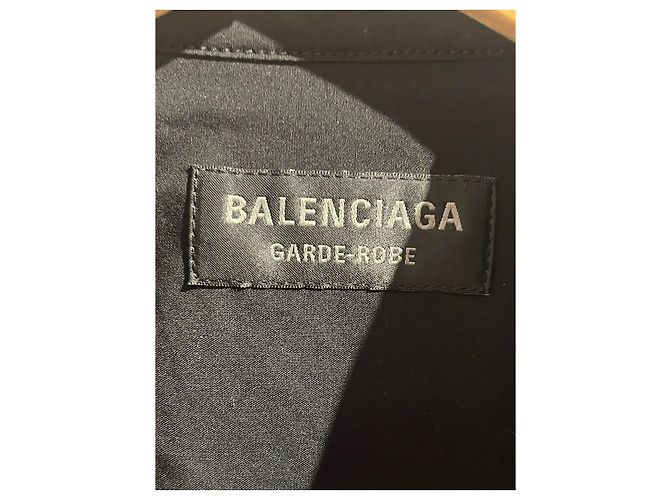 Camicia Balenciaga nera T.38 Nero - vista 4