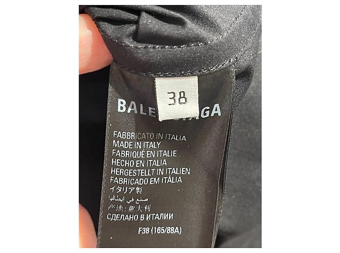 Camicia Balenciaga nera T.38 Nero - vista 5