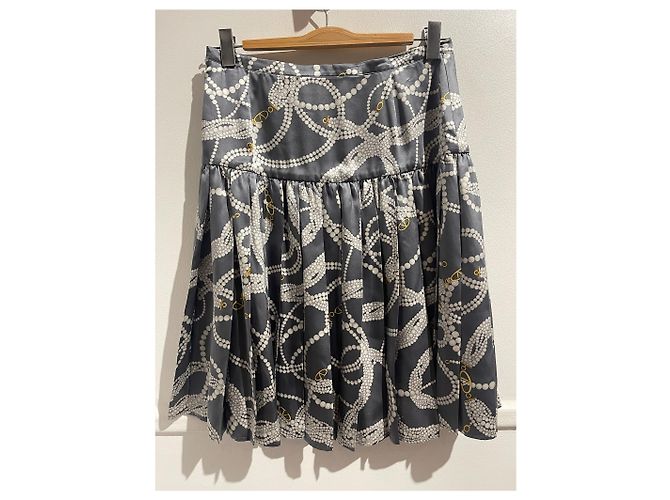 Valentino Garavani Falda Valentino gris T.40 - vista 4