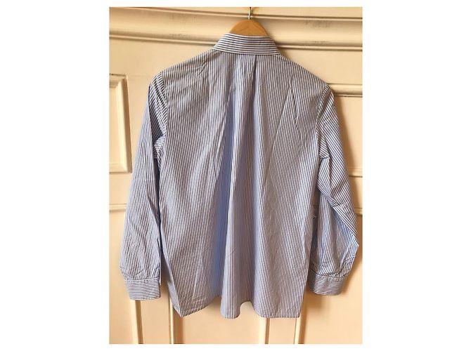 Camicia Iceberg in cotone a righe blu e bianche - vista 4