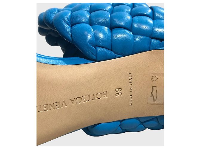 Mules Bottega Veneta Curve T.39 Blu - vista 6