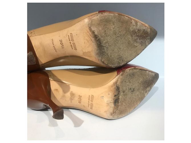 Décolleté Miu Miu tricolore T.36,5 Beige - vista 8