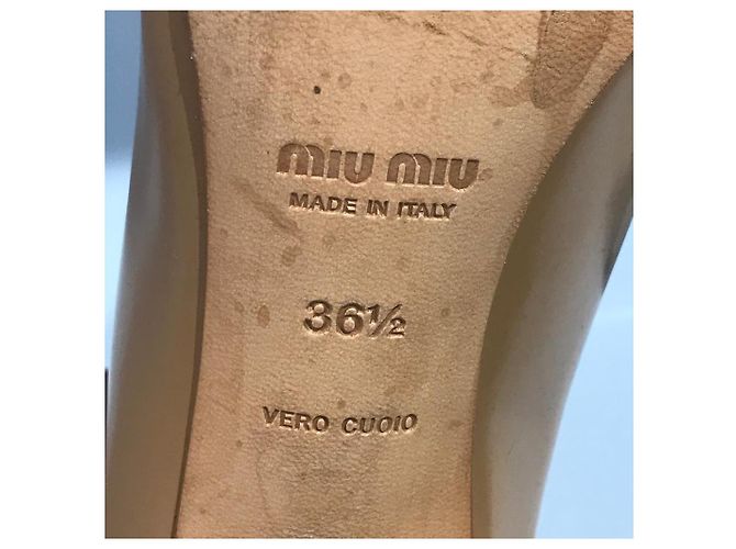Décolleté Miu Miu tricolore T.36,5 Beige - vista 9