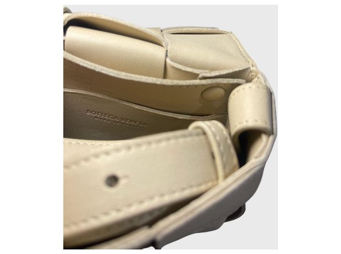 Borsa Bottega Veneta Candy Cassette beige - vista 6