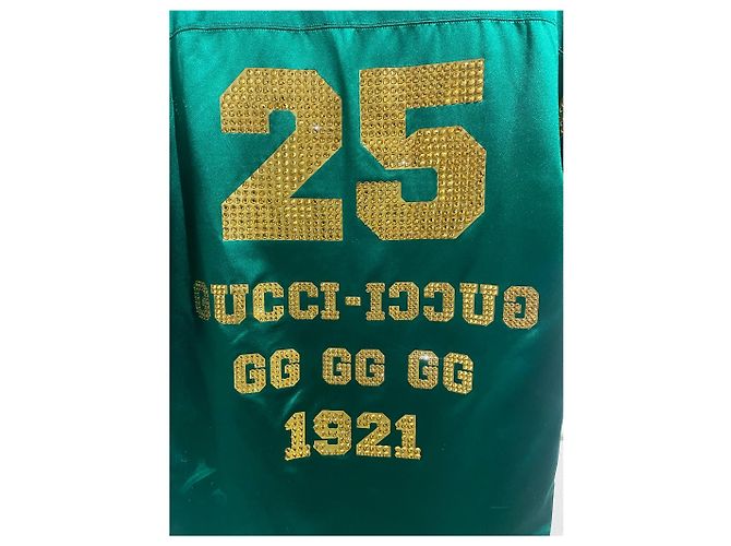 Top Gucci de seda verde XS - vista 3
