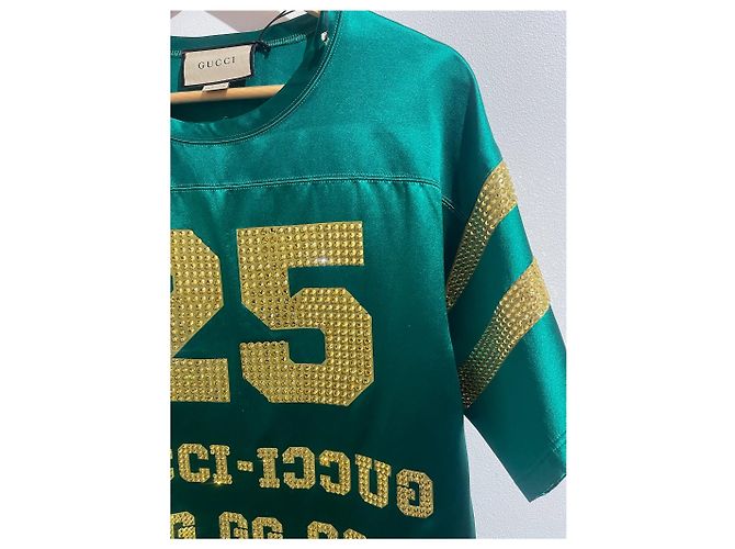 Top Gucci de seda verde XS - vista 4