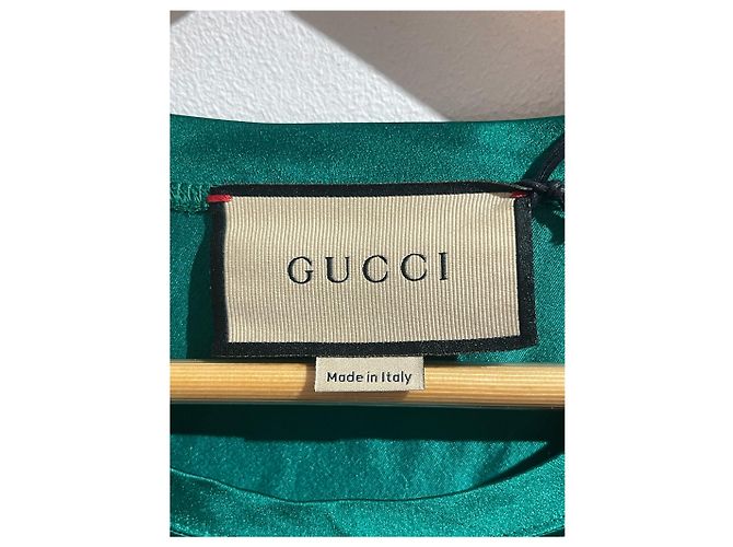 Top Gucci de seda verde XS - vista 5