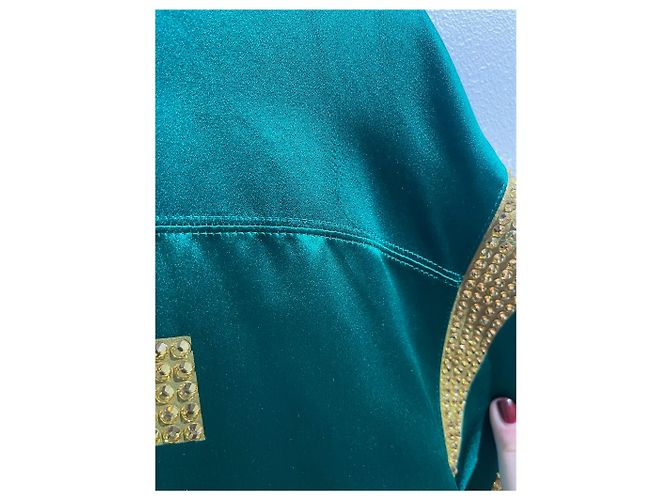 Top Gucci de seda verde XS - vista 7