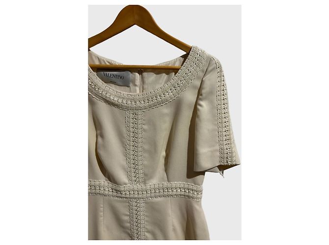 Valentino Garavani Valentino Kleid ecru T.40 Beige - Ansicht 2