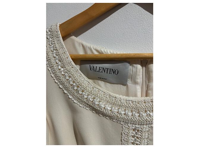 Valentino Garavani Valentino Kleid ecru T.40 Beige - Ansicht 9