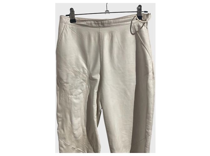Calças Hermès brancas T.38 Branco - vista 2