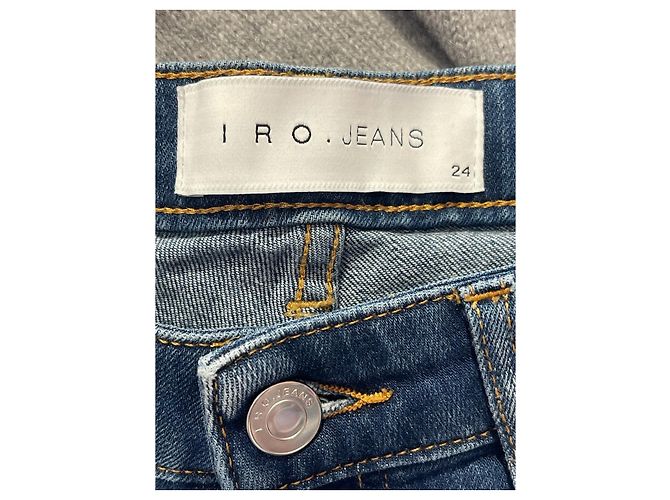 Iro Slim Fit Jeans Blau Baumwolle Größe 24 - Ansicht 4
