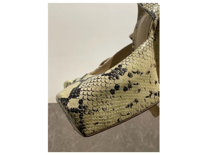 Sandalias Bottega Veneta python T.38 Amarillo - vista 5