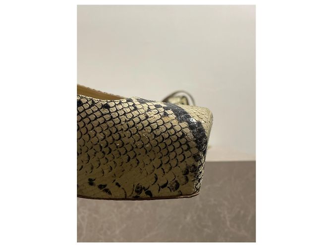 Sandalias Bottega Veneta python T.38 Amarillo - vista 6