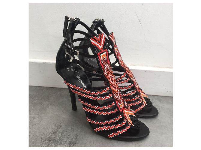 Balmain Sandalen Giuseppe Zanotti T.36 Rot - Ansicht 3