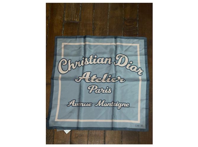 Autre Marque Foulard quadrato Dior blu - vista 2
