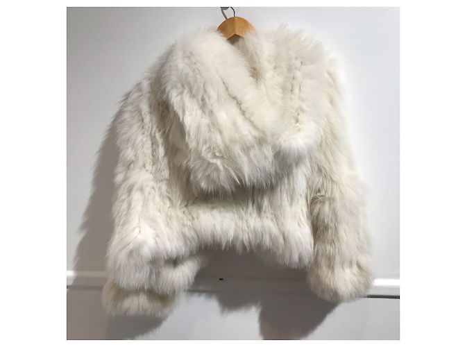 Fourrure Armani blanche T.40 White - view 2