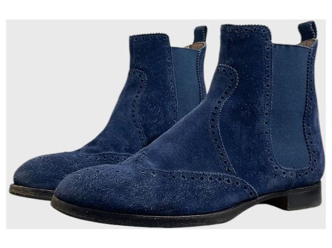 Hermès Stivaletti Hermes Brighton blu T.36 - vista 4