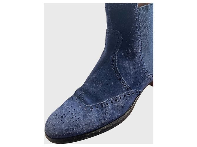 Hermès Stivaletti Hermes Brighton blu T.36 - vista 6