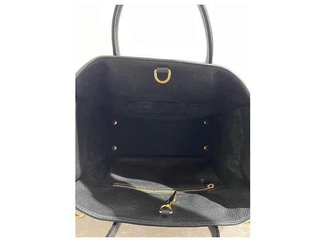 Borsa tote Gucci in pelle nera granulata Nero - vista 5