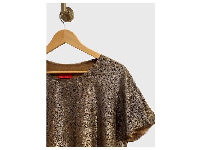 Top Lanvin in seta dorata D'oro - vista 2