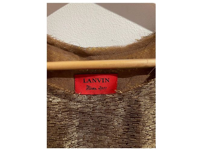 Top Lanvin in seta dorata D'oro - vista 6