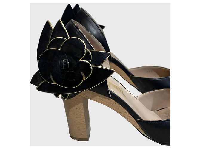 Décolleté Chanel nere T.37,5 Nero - vista 3