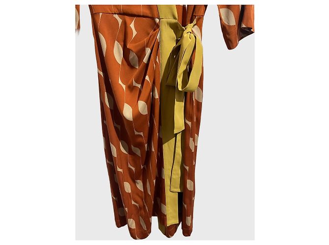 Kleid Dries Van Noten T.34 Orange - Ansicht 4