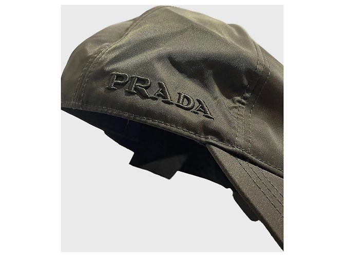 Prada Khaki Nylon Cap - view 5