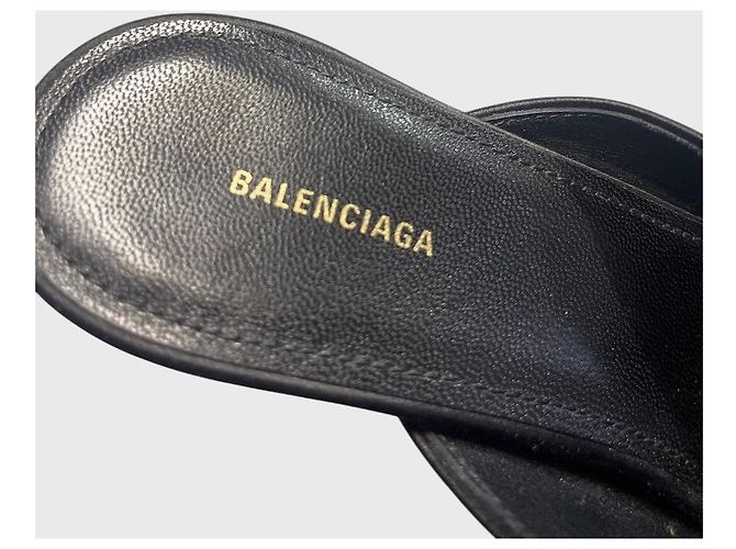 Mules Balenciaga Knife nere T.37 Nero - vista 7