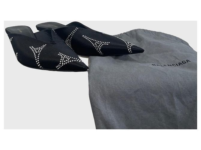 Mules Balenciaga Knife nere T.37 Nero - vista 9