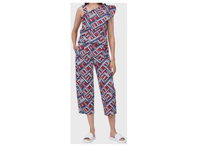 Top Carven estampado T.36 Vermelho - vista 2