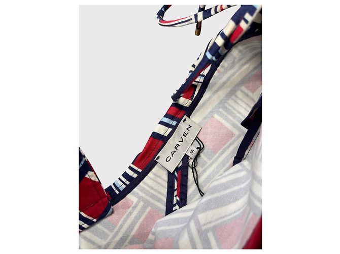 Top Carven estampado T.36 Vermelho - vista 7