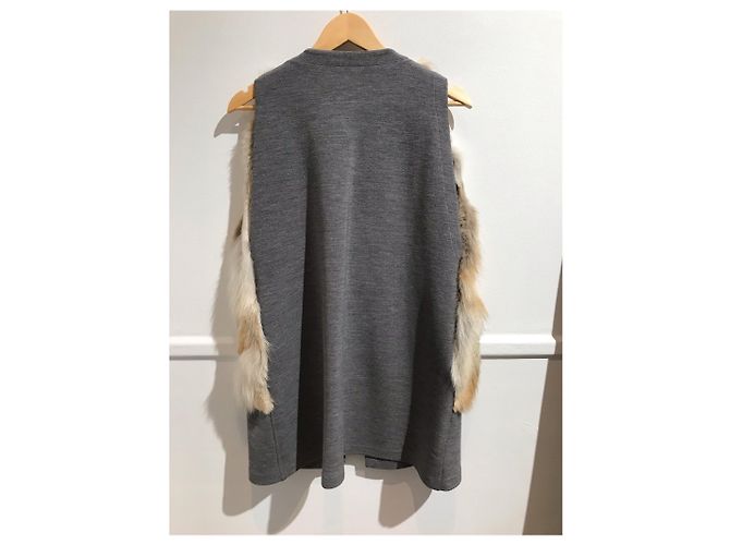 Ines et Marechal Weste Ines & Marechal aus Pelz T.38 Beige - Ansicht 3
