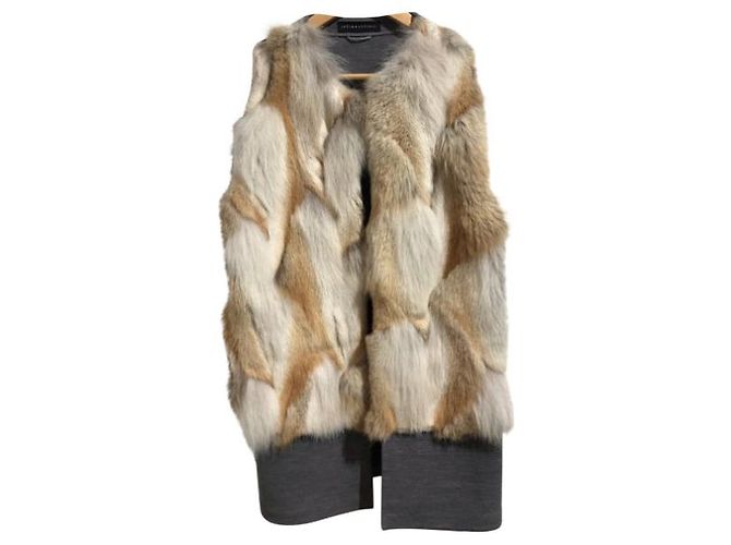 Ines et Marechal Weste Ines & Marechal aus Pelz T.38 Beige - Ansicht 8