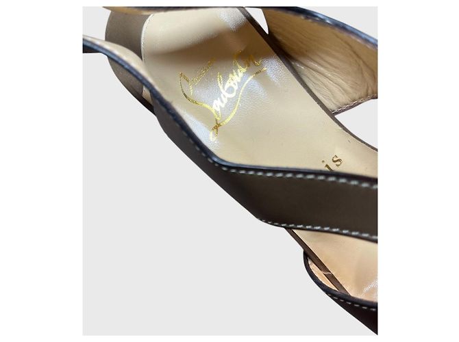 Décolleté Christian Louboutin camel T.37 Cammello - vista 7
