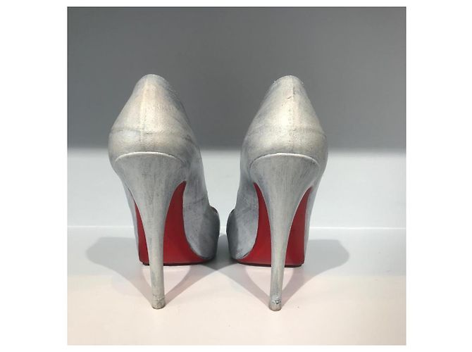 Décolleté Christian Louboutin blu T.37 - vista 3