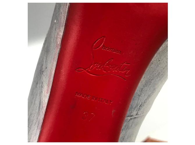 Décolleté Christian Louboutin blu T.37 - vista 5