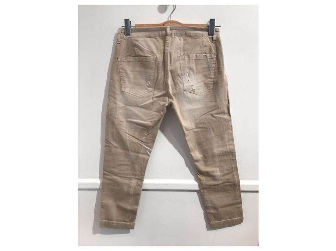 Autre Marque Jeans Johanna Slim de Algodón Beige - vista 2