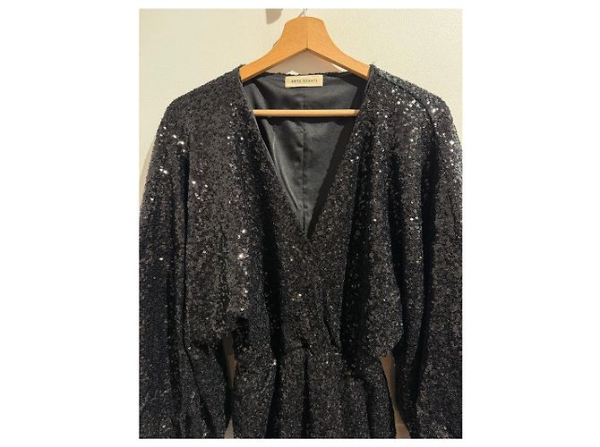 Autre Marque Neta Efrati Paillettenkleid T.38 Schwarz - Ansicht 2