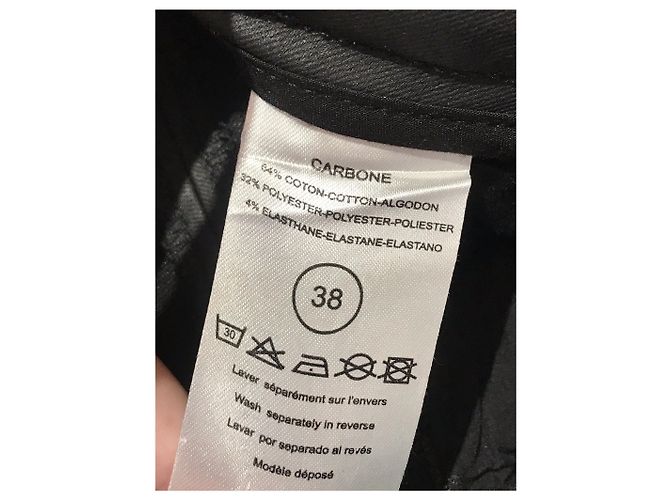 Autre Marque Pantaloni Navy ecopelle nera T.38 Nero - vista 6