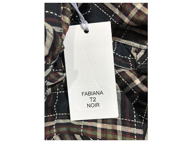 Autre Marque Camicia Bella Jones a quadri T.2 Nero - vista 4