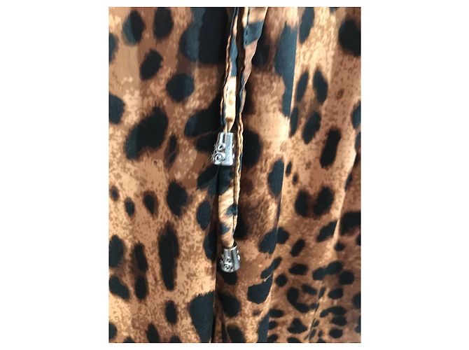 Autre Marque Pantalones Jad Estampado Leopardo Marrón Talla 36 Castaño - vista 2