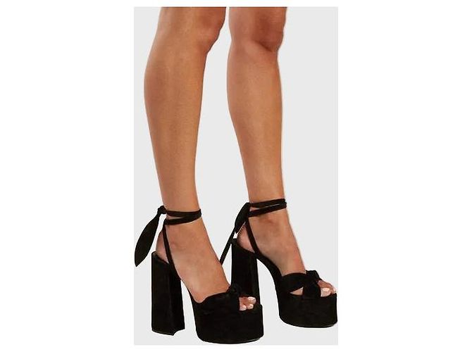 Autre Marque Sandali Saint Laurent neri T.39,5 Nero - vista 2