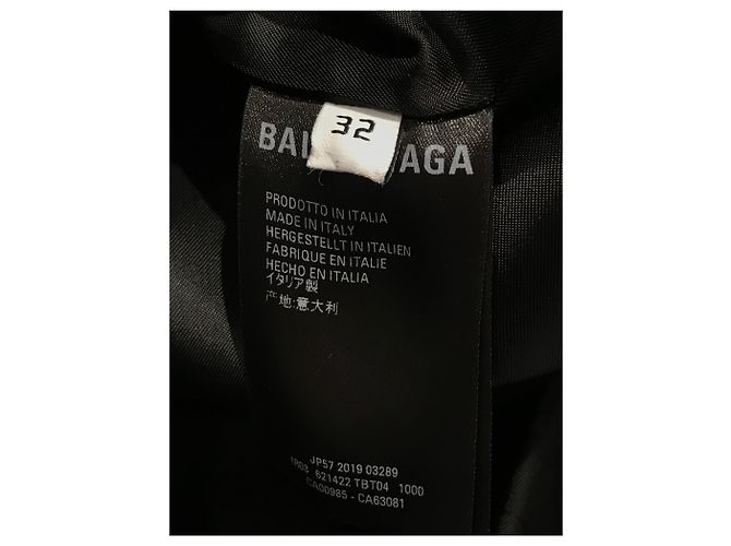 Abrigo Balenciaga negro T.32 - vista 5