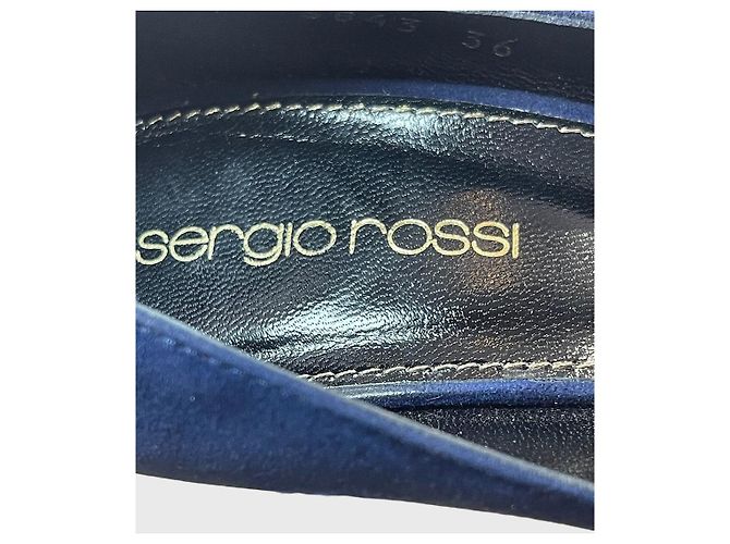 Décolleté Sergio Rossi blu T.36 - vista 6
