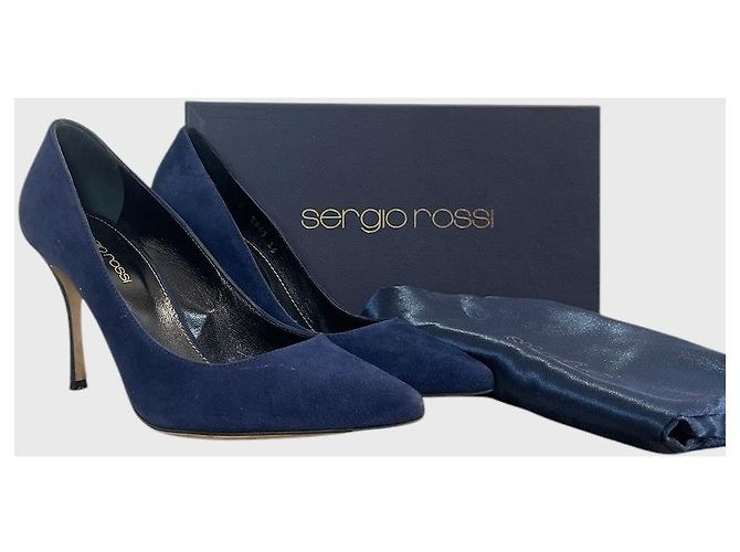 Décolleté Sergio Rossi blu T.36 - vista 8